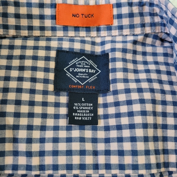 St. John's Bay Short Sleeve Button-Down Shirt sz L - Picture 8 of 8